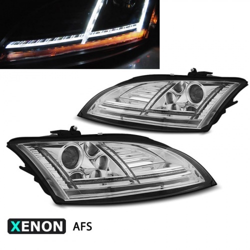 2 Phares xenon AUDI TT 8J phase 2 10-14 - look Matrix LED - AFS - Chrome