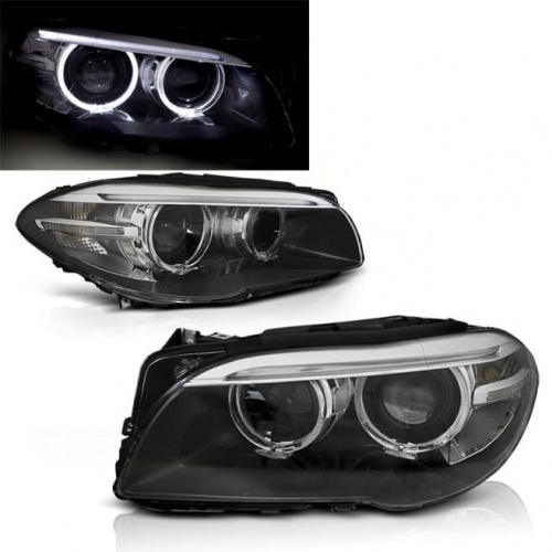 2 Phares xenon LED BMW Serie 5 F10 - F11 look LCI - 10-13 - Noir