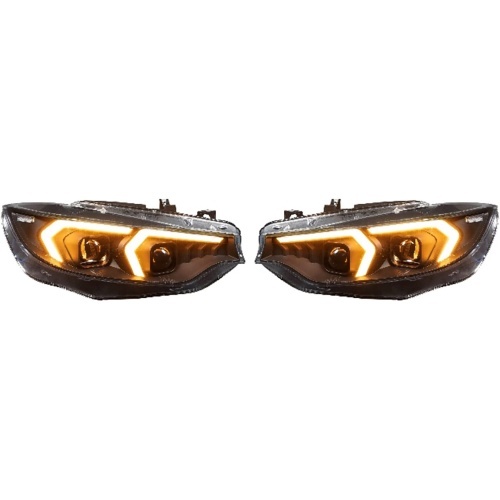 2 Phares xenon AFS BMW Serie 4 F32 F33 Angel Eyes look iconic - 13-17 - Noir