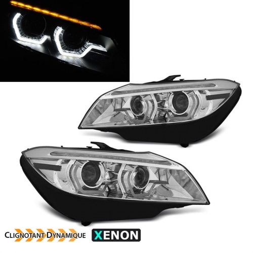 2 Phares xenon AFS BMW Z4 (E89) Angel Eyes LED 3D dynamiques - 09-13 - Chrome