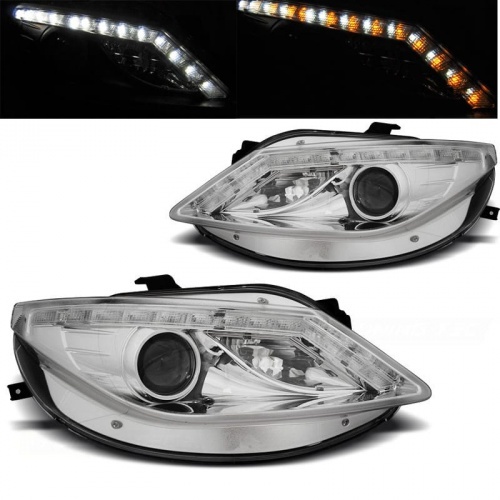 2 Phares SEAT Ibiza 6J 08-12 - LED clignotant LED - Chrome