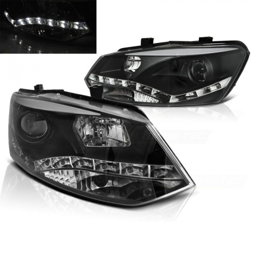 2 Phares avant VW Polo 6R 09-14 - Devil LED - noir