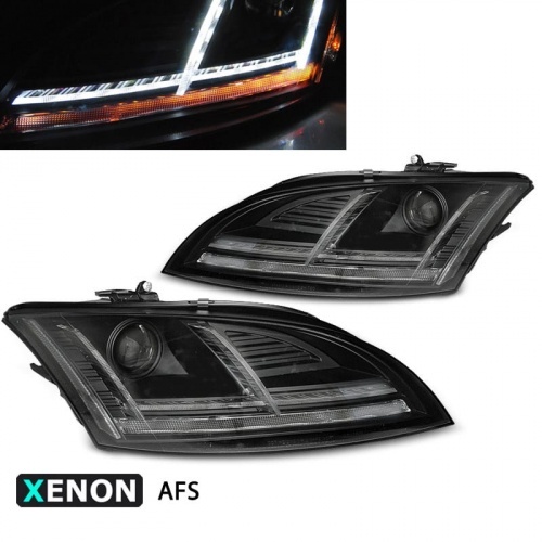 2 Phares xenon AUDI TT 8J phase 2 10-14 - look Matrix LED - AFS - Noir