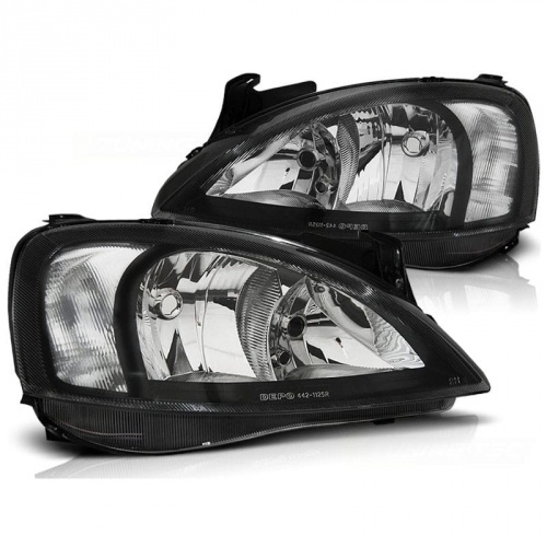 2 Phares avant Opel Corsa C 00-06 - Noir