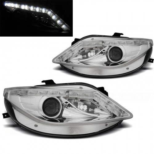 2 Phares SEAT Ibiza 6J 08-12 - LED - Chrome