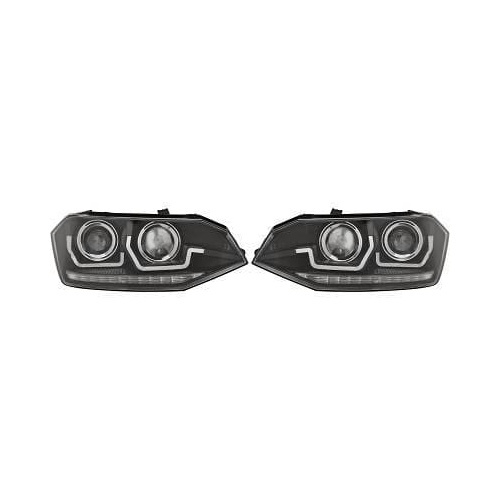 2 Phares VW Polo 6 AW 18-20 - dynamiques - Noir