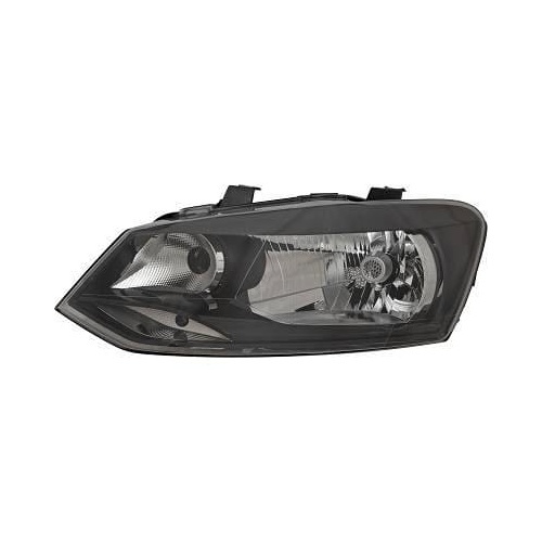 Phare avant gauche conducteur VW Polo 6R 09-14 - H4 - Noir