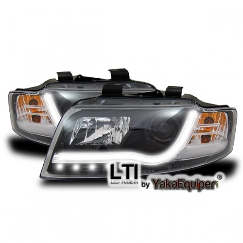2 Phares avant AUDI A4 (B6) - LTI - Noir