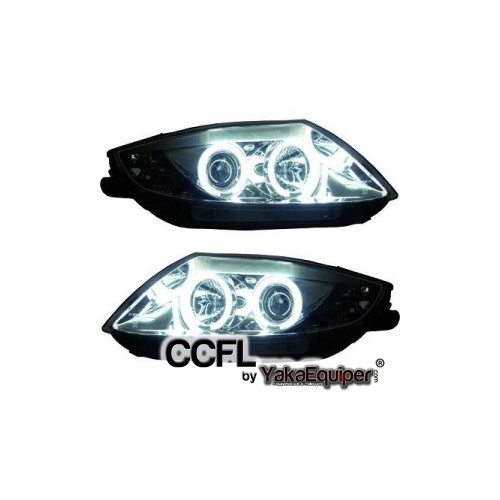 2 Phares avant BMW Z4 (E85) Angel Eyes CCFL 03-08 - Chrome