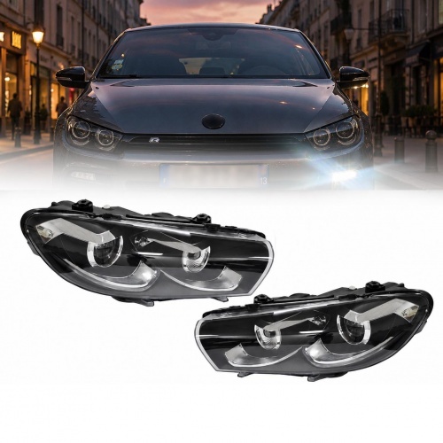 2 Phares fullLED avant VW Scirocco Halogene 08-14  - Noir