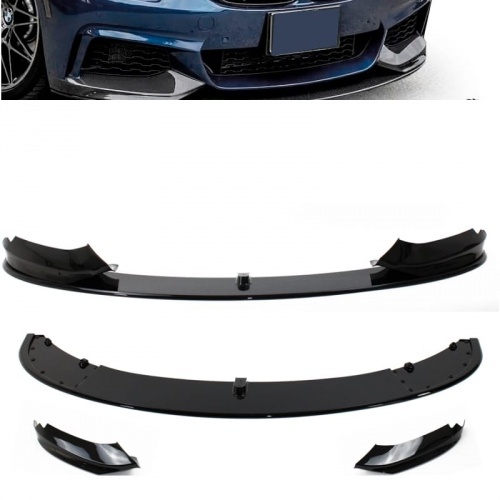 Spoiler lame de pare choc - BMW Serie 4 F32 F33 F36 -13-21 - mperf - noir brillant
