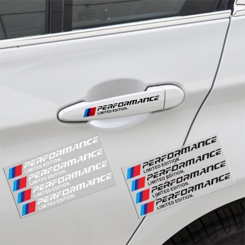 Lot de 4 stickers pour BMW sport blanc ///