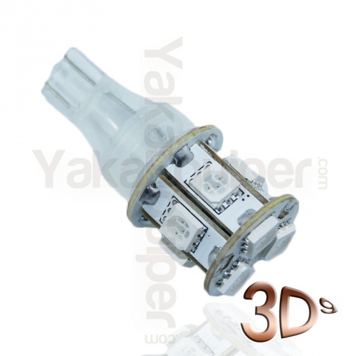 Ampoule T15 LED 3D<sup>9</sup> - Culot W16W - Orange