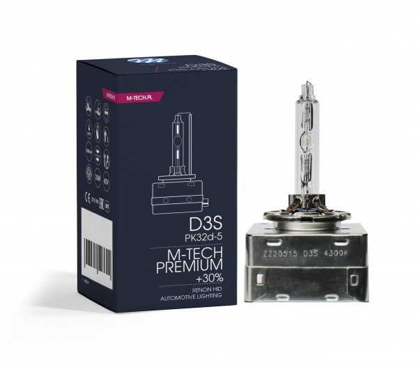 1 Ampoule xenon M-TECH Premium +30% D3S 4300K