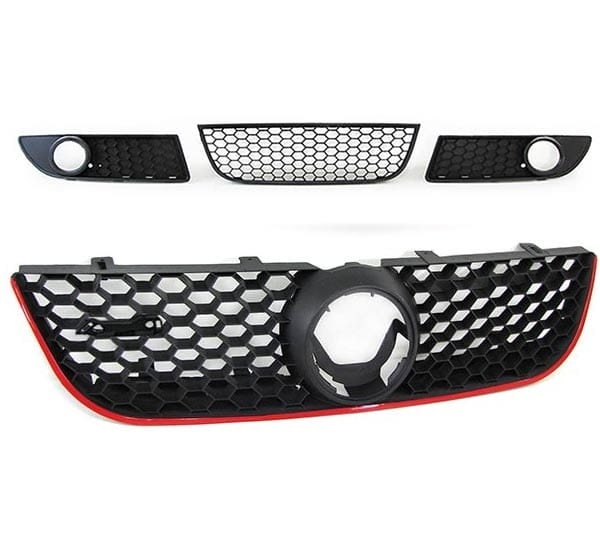 Kit Grilles antibrouillard calandre VW Polo 9N3 - 05-09 - look GTI