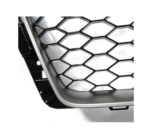 Grille calandre Audi A4 B9 modele 15-19 - look RS - Noir Gris