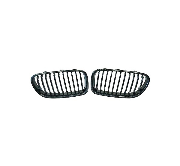 Grilles calandre BMW Serie 5 F10 F11 10-13 - Carbone noir