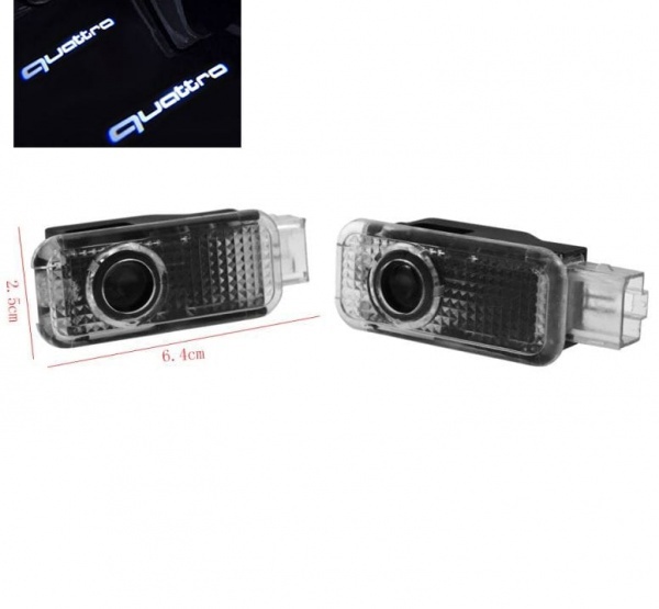 Pack Ghost LED Light Bas de porte - Logo quattro