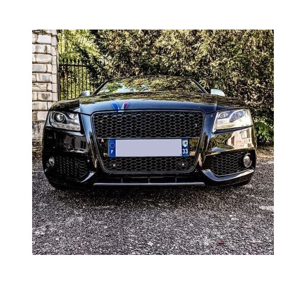 Grille calandre Audi A5 07-11 - look RS5 - Noir Laqué PDC