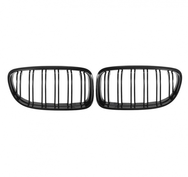 Grilles calandre BMW Serie 3 E90 E91 LCI 08-12 look M3 - 6 lames Noir Brillant