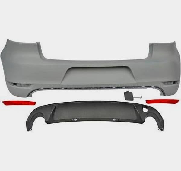 Pare choc arriere VW Golf 6 (VI) look GTI