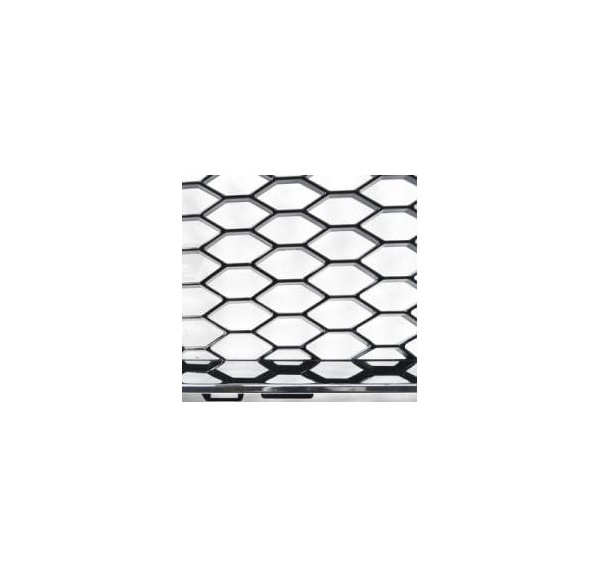Grille calandre Audi A4 B9 modele 15-19 - look RS - Noir Chrome