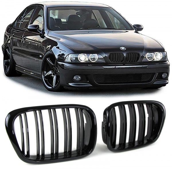 Grilles calandre BMW Serie 5 E39 95-03 - Noir brillant look M5