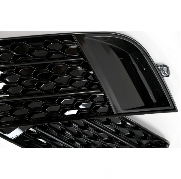 Grilles antibrouillard Audi A1 8X 2010 -2015 - look RS1 noir brillant