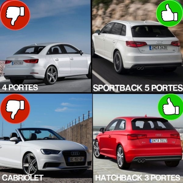 Pare choc avant AUDI A3 8V 12-16 - Look RS3 - Noir chrome