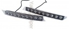 2 Feux de jour 9 LED Diurne 5W style Audi A6 - Blanc Pur