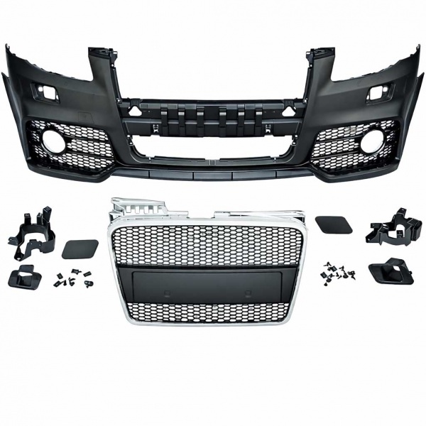 Pare choc avant AUDI A4 B7 04-07 - Look RS4 - Chrome