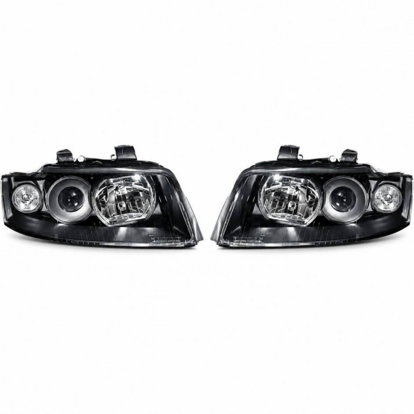 2 Phares avant Audi A4 B6 2000-2004 - H7 - Noir