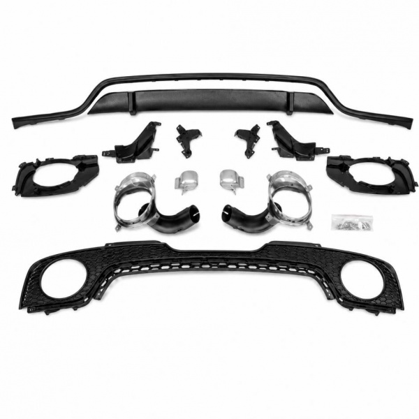 Diffuseur arrière look RS noir brillant pour Audi TT / TTS 2006-2014