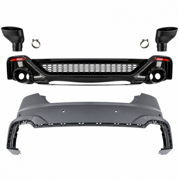 Pare choc arrière look RS5 noir brillant avec PDC pour Audi A5 / S5 19-24