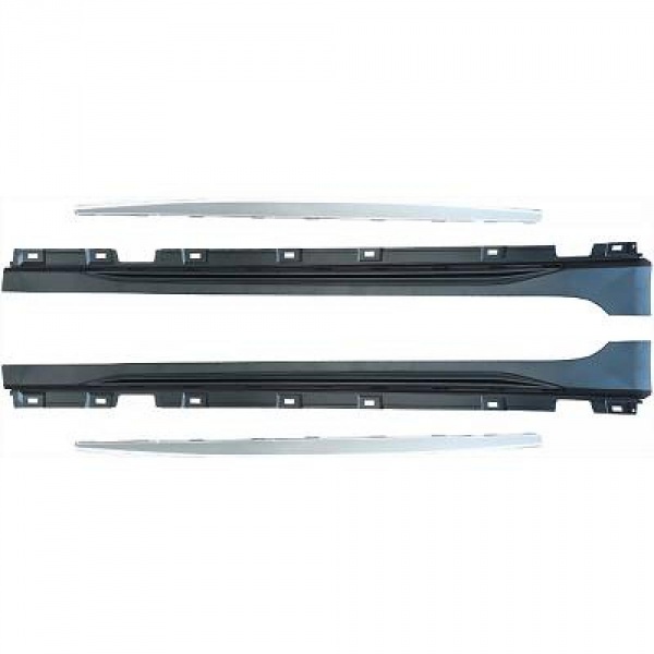 Bas de caisse look RS5 avec inserts argent pour Audi A5 / S5 Sportback 16-20