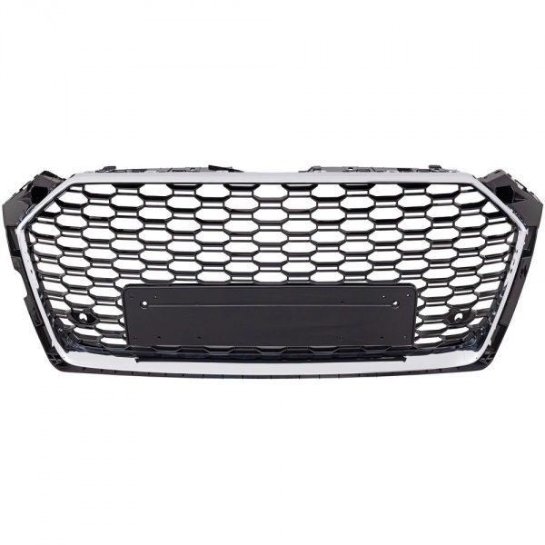 Calandre avant look RS5 cadre chrome intérieur noir brillant avec PDC pour Audi A5 16-19
