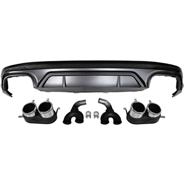 Diffuseur arrière chrome pour Audi Q5 S-Line 17-20