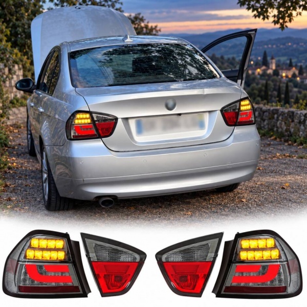 2 Feux arriere BMW Serie 3 E90 05-08 - LTI - Clair/Fumé