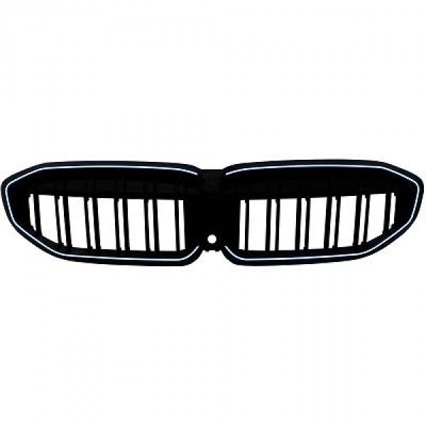 Calandre avant look M double barre avec LED pour BMW Série 3 G20 / G28 / G80 19-22 - Noir brillant