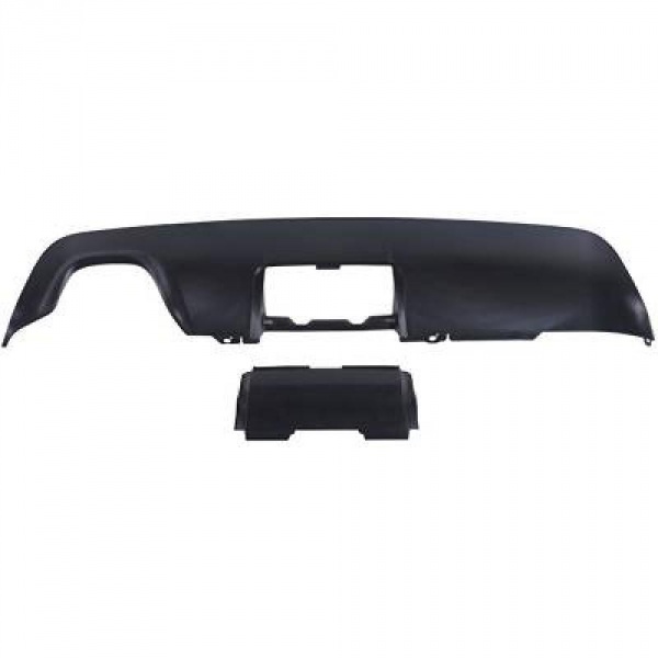 Diffuseur arrière noir mat avec sortie gauche pour BMW Série 5 E60 / E61 03-10