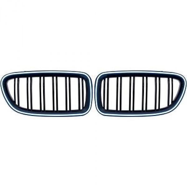 Calandres avant look M-Tech double lame avec LED pour BMW Série 5 F10 / F11 10-17