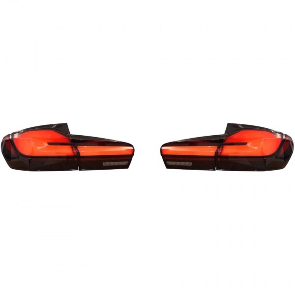 2 Feux arrière LED dynamiques BMW Série 5 F11 Touring 10-17 - Rouge / Noir