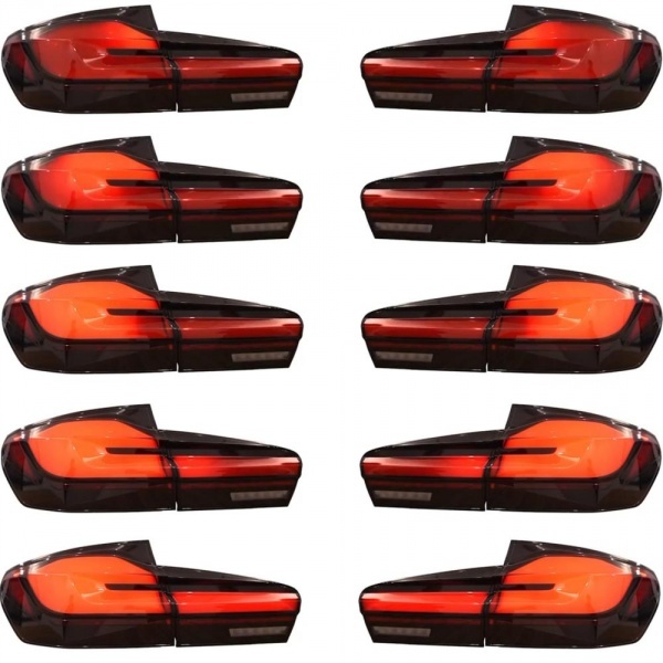 2 Feux arrière LED dynamiques BMW Série 5 F11 Touring 10-17 - Rouge / Noir
