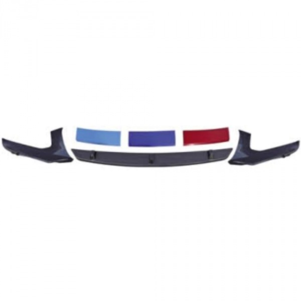 Lame avant inférieure 3 pièces look Motorsport carbone pour BMW Série 5 G30 M-Tech 17-20