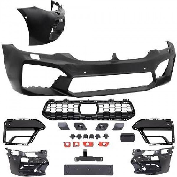 Pare choc avant look M-Performance avec PDC, ACC et lave-phares pour BMW Série 5 G30 / G31 17-20