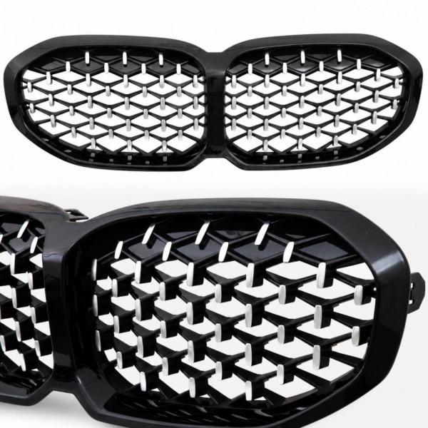 Calandre avant look Diamant noir brillant pour BMW Série 1 F40 20-24