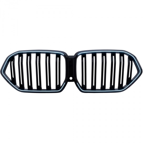 Calandre avant look M-Tech noir brillant à LED double barre avec caméra pour BMW X6 G06 19-23