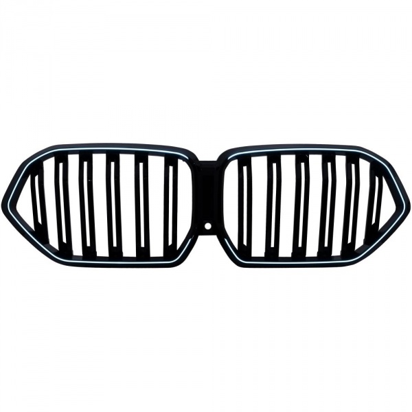 Calandre avant look M-Tech noir brillant à LED double barre avec caméra pour BMW X6 G06 LCI 24-26