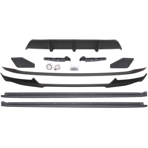 Éléments de pare-chocs look M-Performance noir mat pour BMW X6 F16 14-19