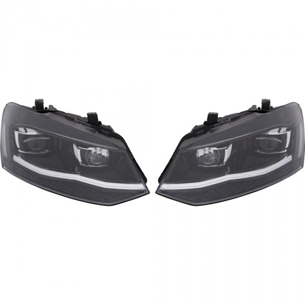 2 Phares avant VW Polo 6R 6C 09-17 - fullLED look R - noir